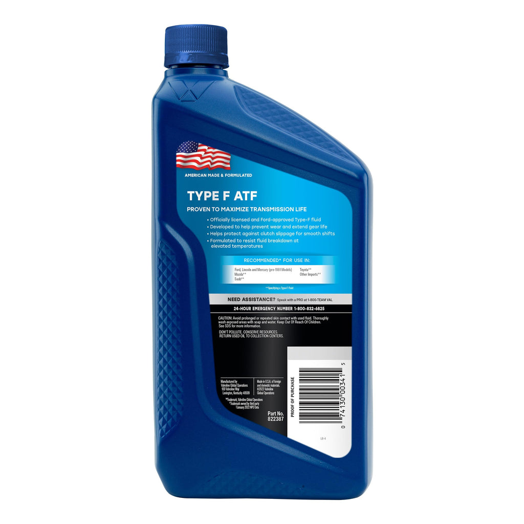 Type F Automatic Transmission Fluid 1 QT Case of 6 V8684
