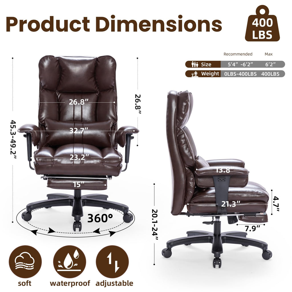 Big and Tall Office Chair with Foot Rest I6211