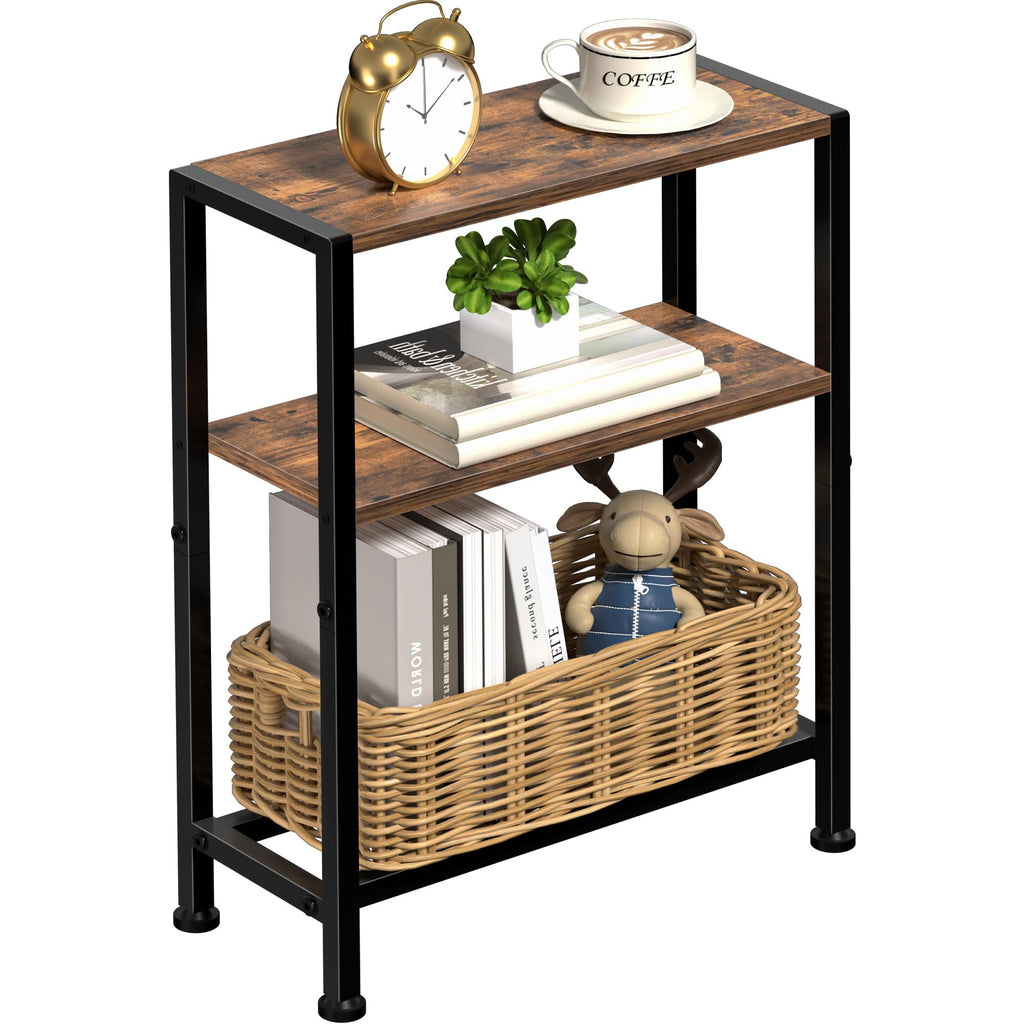 Narrow 2-Tier Side Table with Shelf K61655