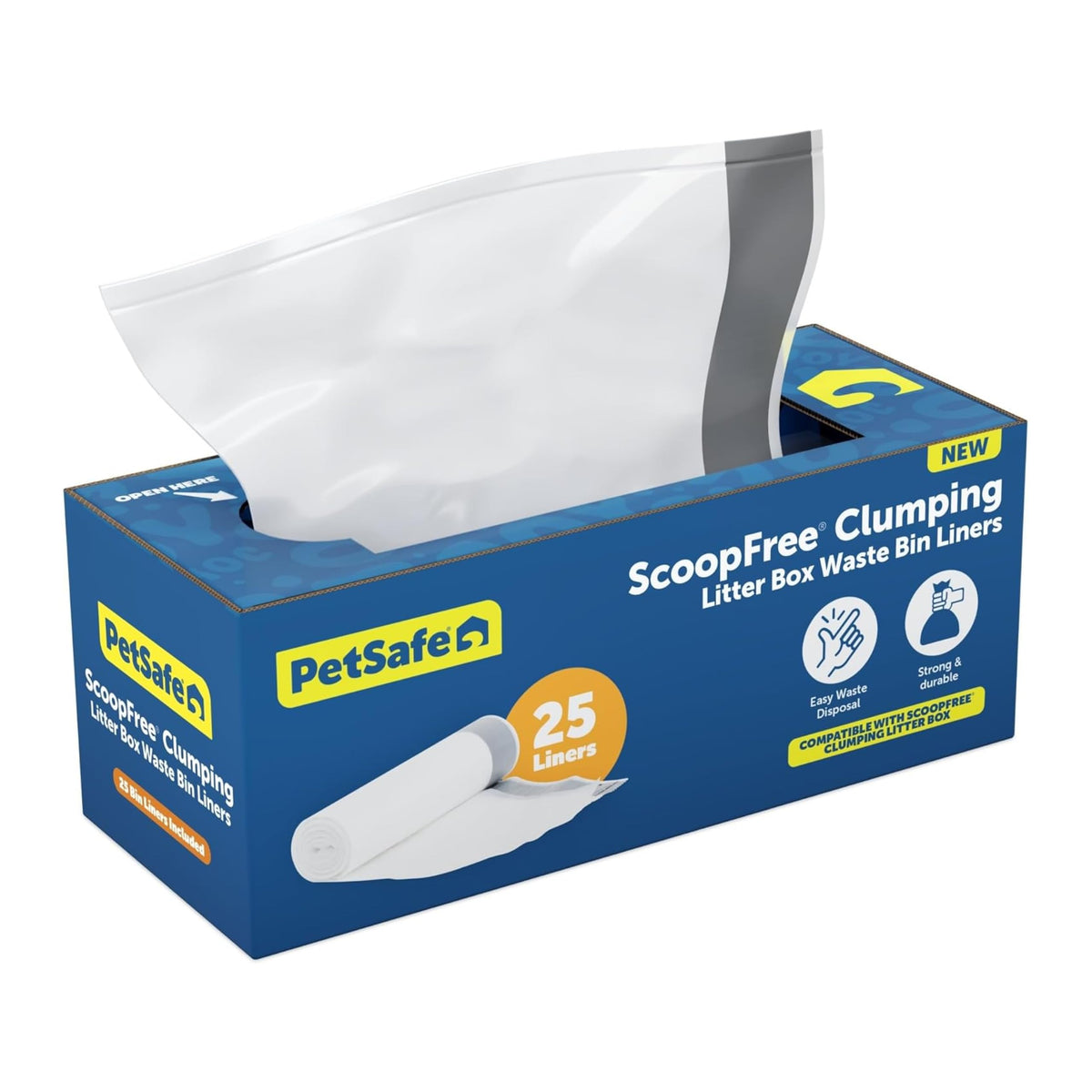 25 Count Litter Box Waste Bin Liners H2287
