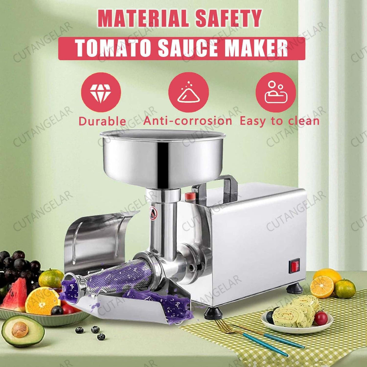 450W Automatic Stainless Steel Tomato Strainer J751
