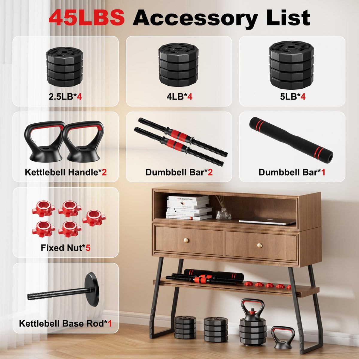 Adjustable Dumbbell Set 5in1 D5947