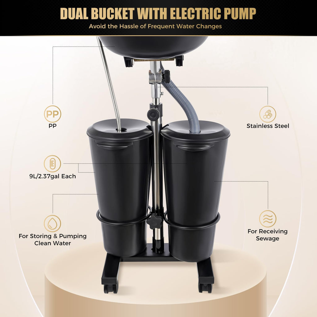 Portable Shampoo Bowl with Electric Pump M106305