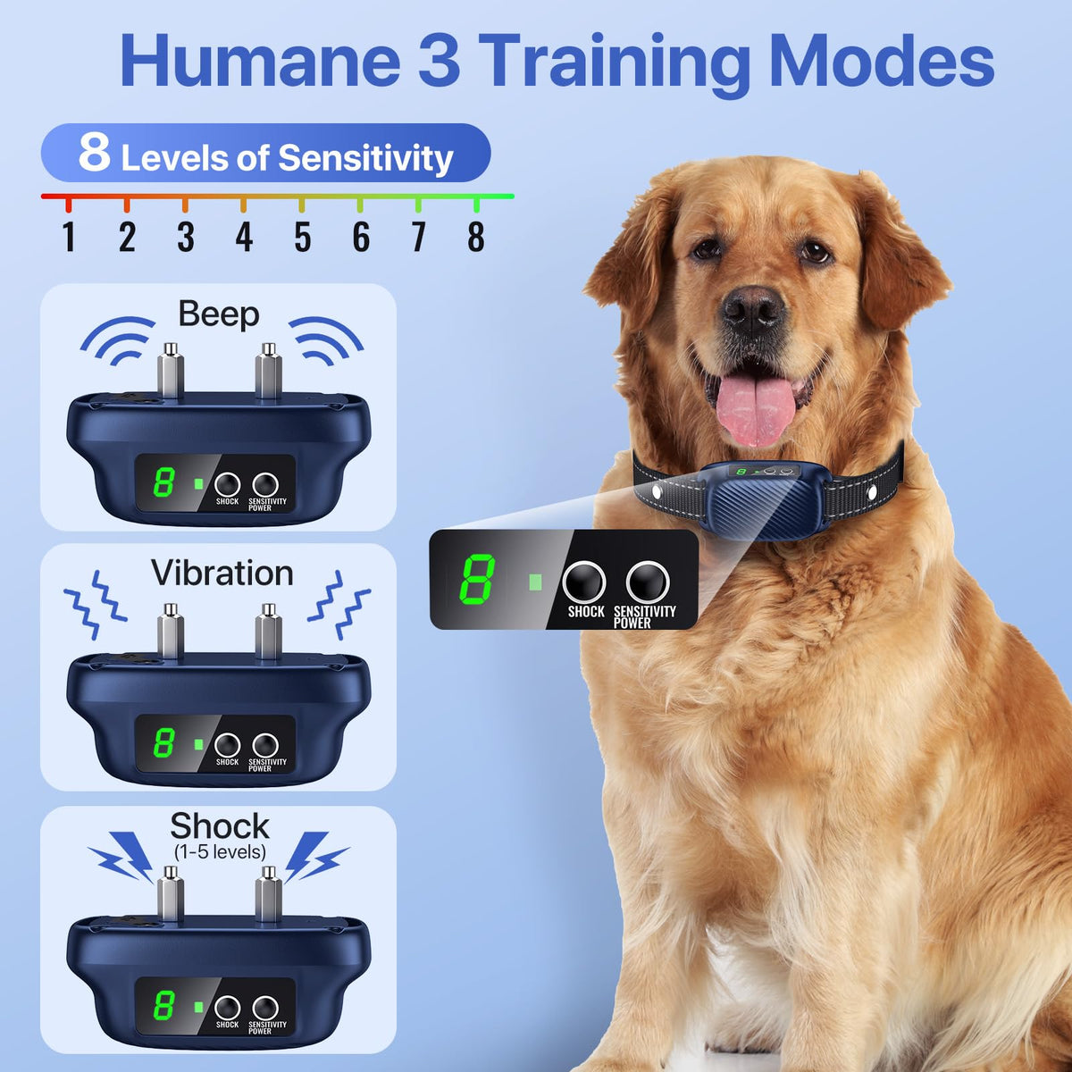 Automatic Waterproof Rechargeable Dog Bark Collar M251
