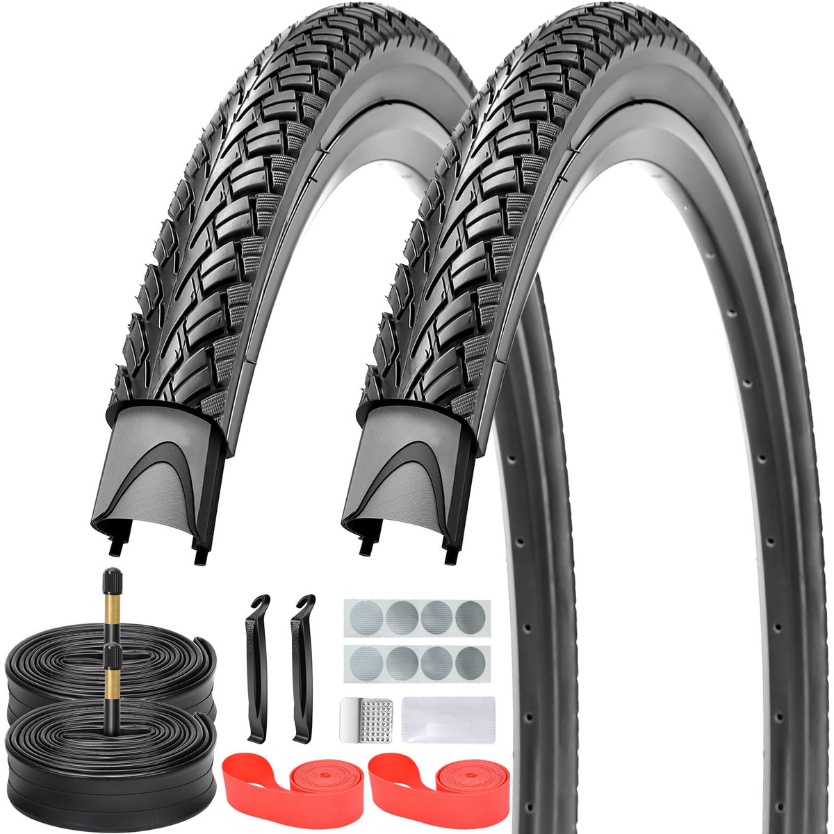 Foldable Road Bike Tires and Inner Tubes 2-Pack H337
