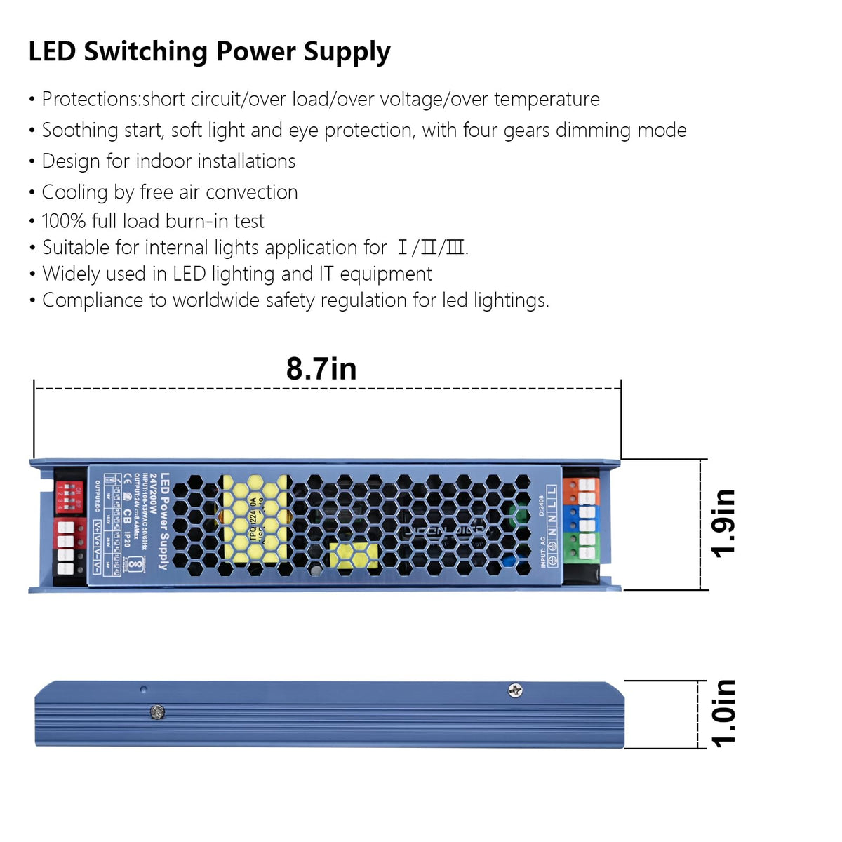 24V 200W LED Driver Switching Power Supply G1934