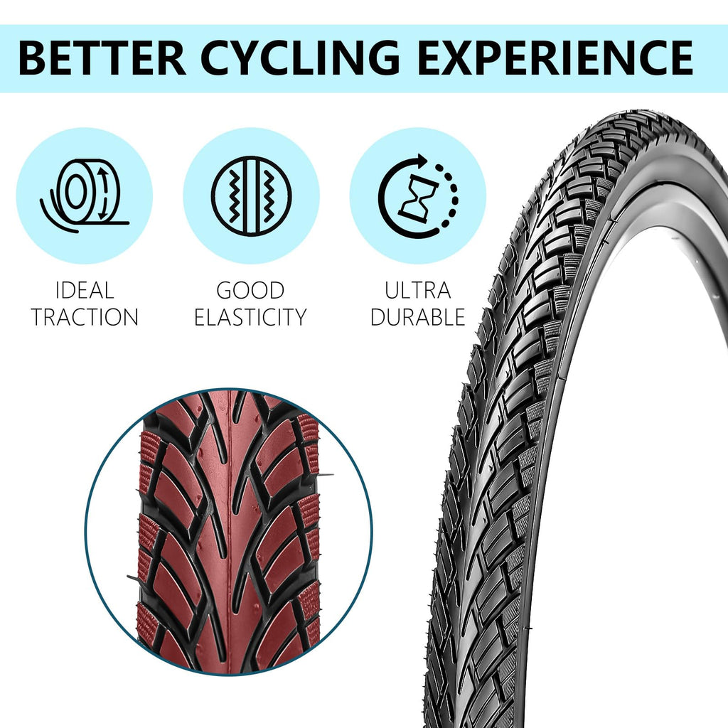 Foldable Road Bike Tires and Inner Tubes 2-Pack H337