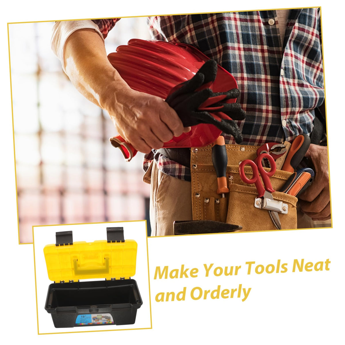 Black Plastic Handheld Tool Box X3197