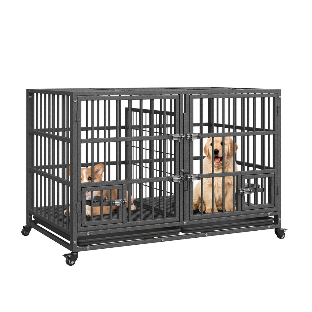 48 inch Heavy Duty Metal Dog Crate with 2 Door I21025