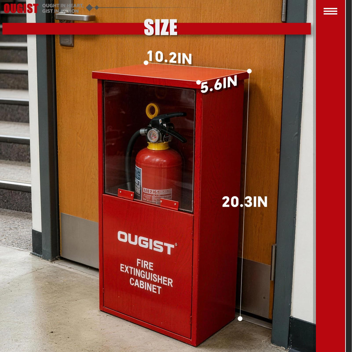 Fire Extinguisher Cabinet with Acrylic Window S290