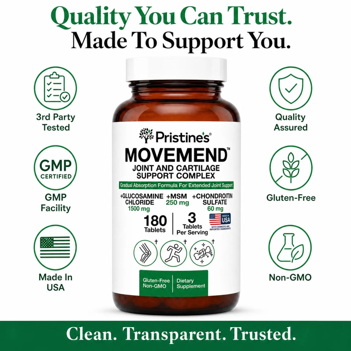 Glucosamine MSM Chondroitin Joint Support 180 Tablets G95277