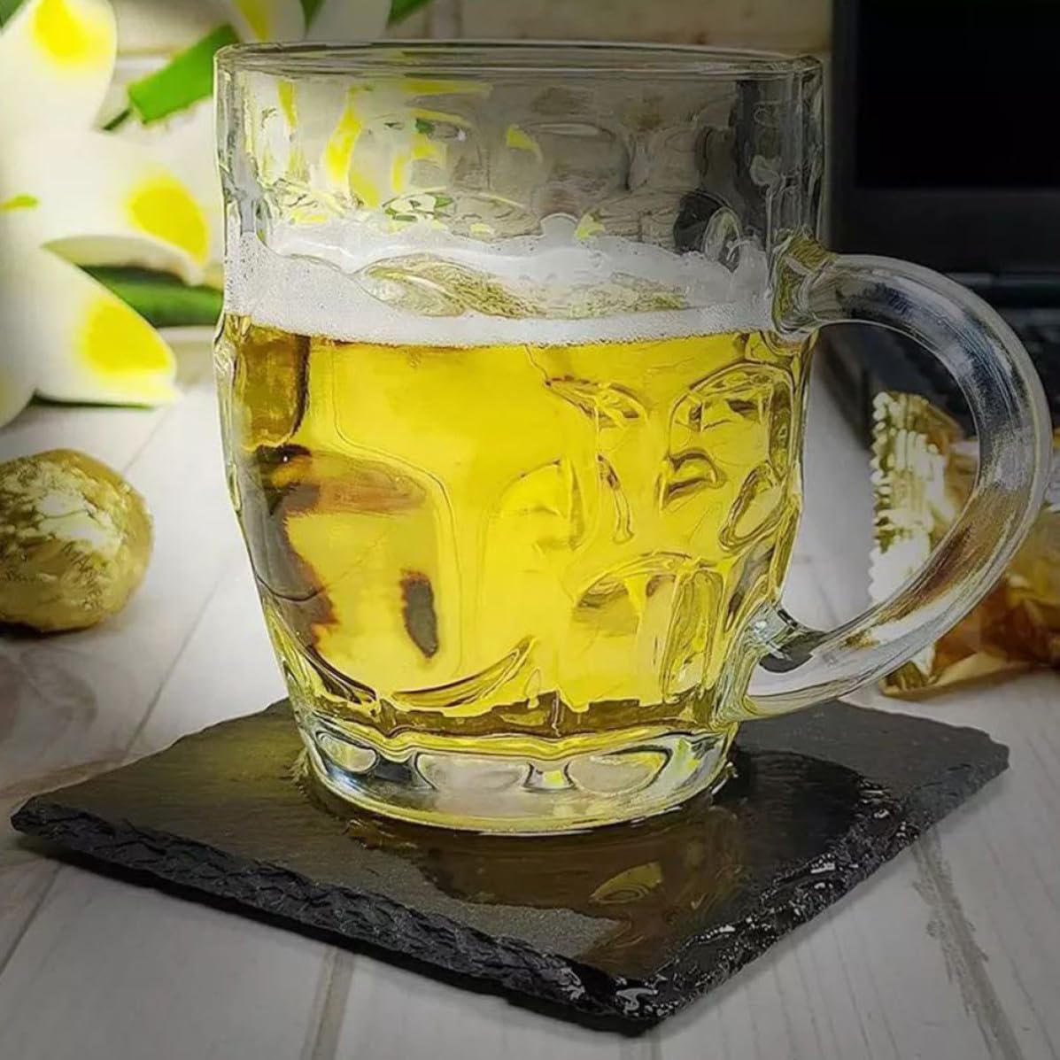 Natural Stone Coasters Set 12pcs with Non Slip Bottom Y614808