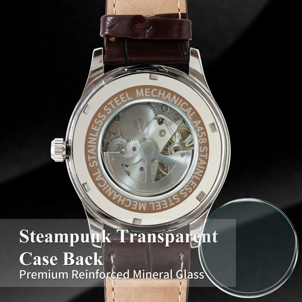 Mechanical Watch Automatic Self-Winding White Dial Blue Hands L892865
