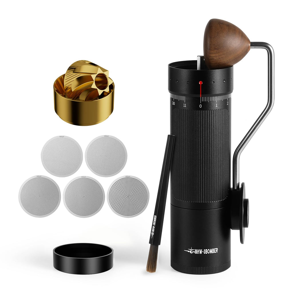 Manual Coffee Grinder with Titanium Coated Conical Burr O548135