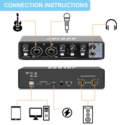 2x2 USB Audio Interface, 24-Bit/192kHz C245375