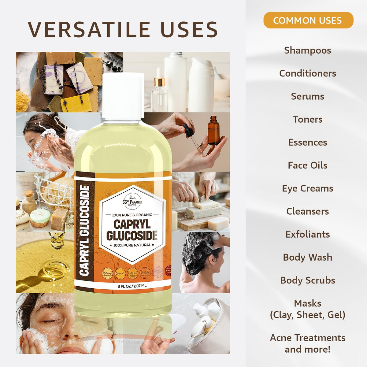 Capryl Glucoside Liquid Surfactant 16 oz M877919