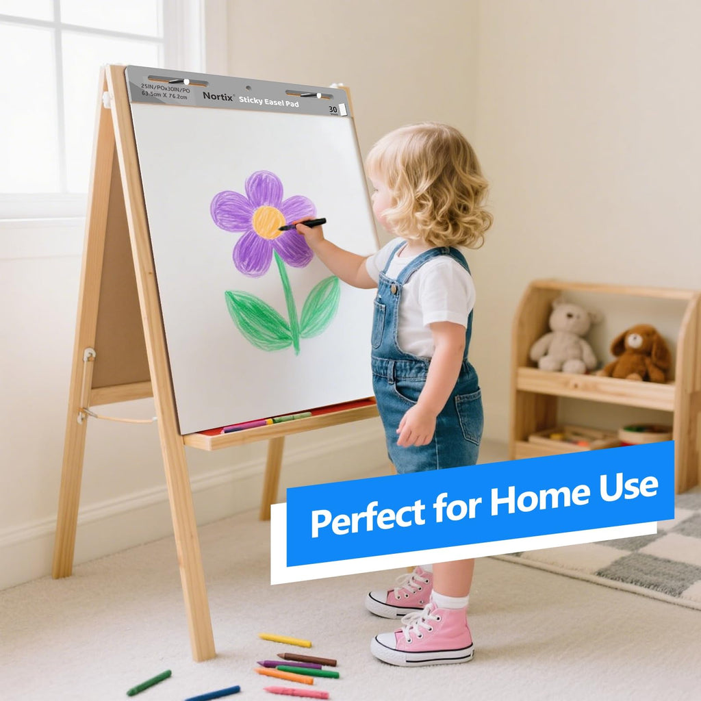 Flip Chart Paper, Sticky Easel Pads, 25 x 30 inch, 30 Sheets/Pad, 3 Pads J70824