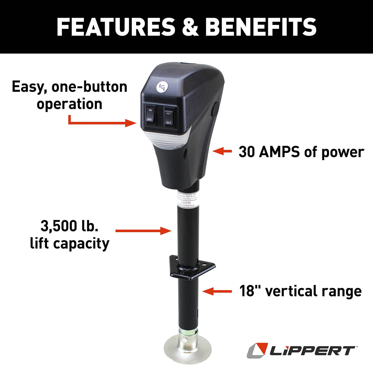 3,500 lb Electric Trailer Tongue Jack E85814