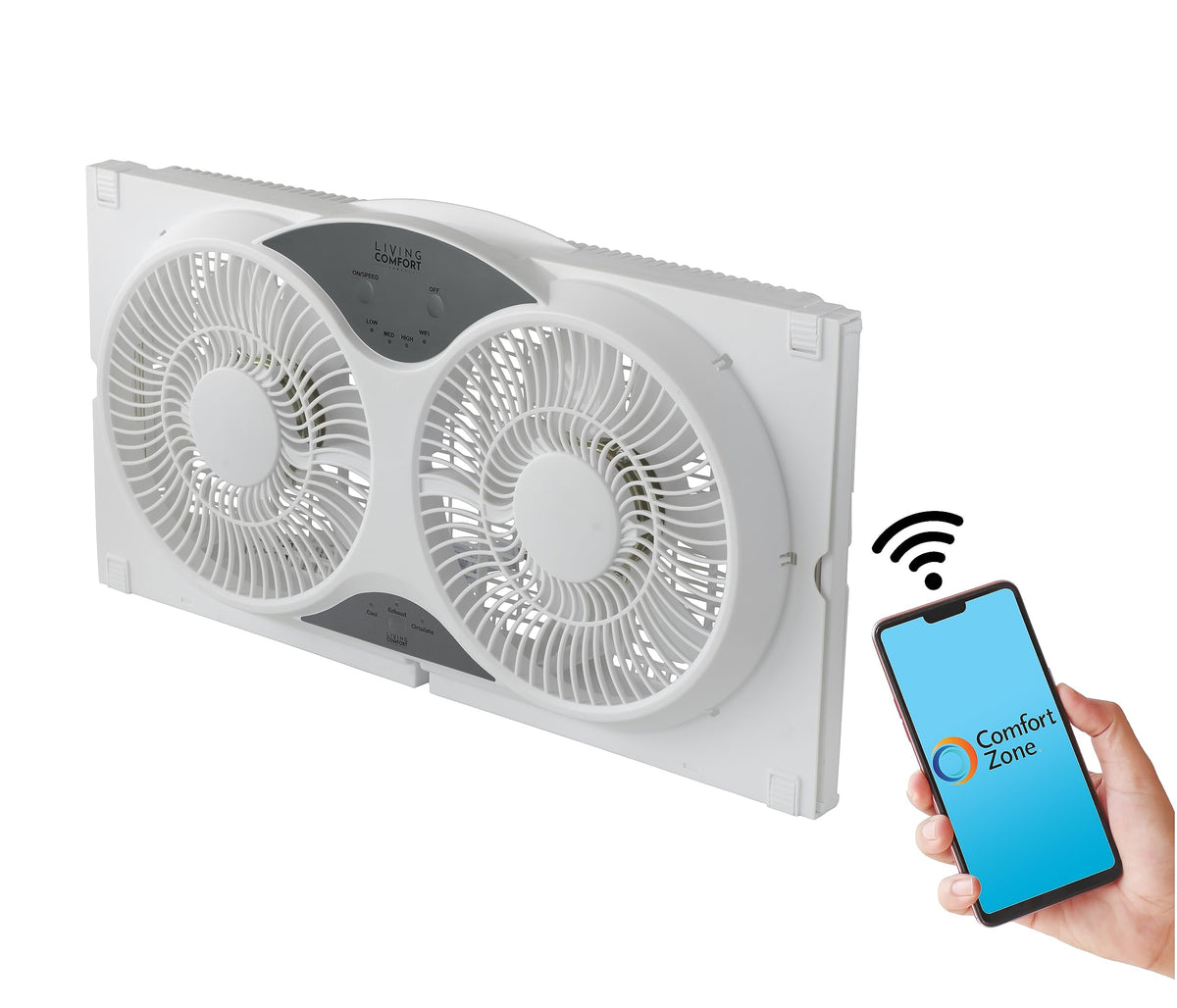 9-Inch Smart WiFi Twin Window Fan with App & Voice Control F4459