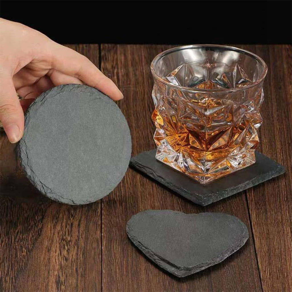 Natural Stone Coasters Set 12pcs with Non Slip Bottom Y614808