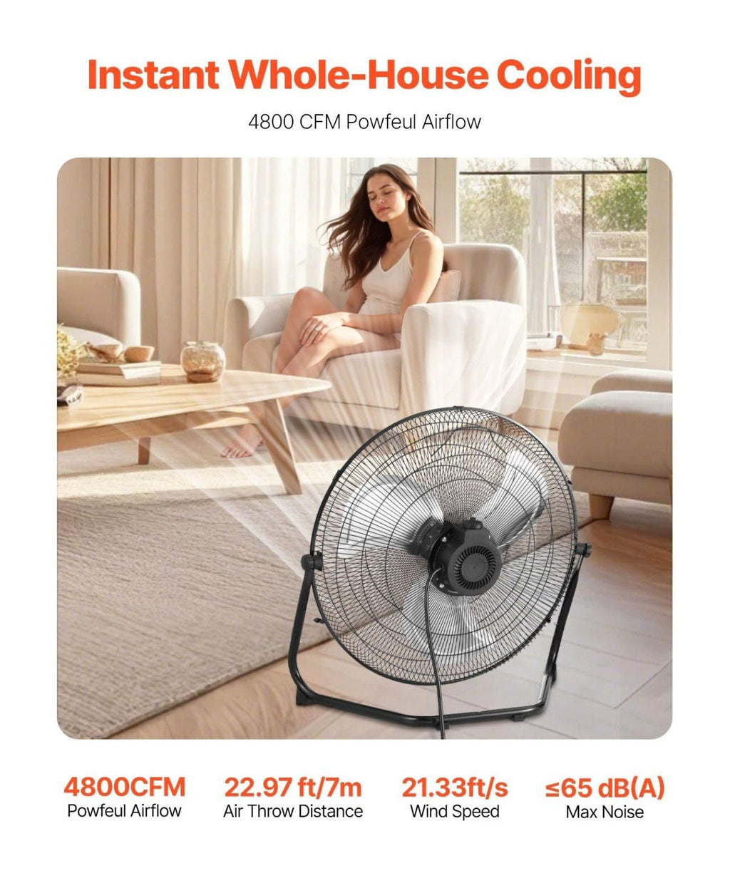 20 Inch 3 Speed Metal Floor Fans 2-Pack I391769