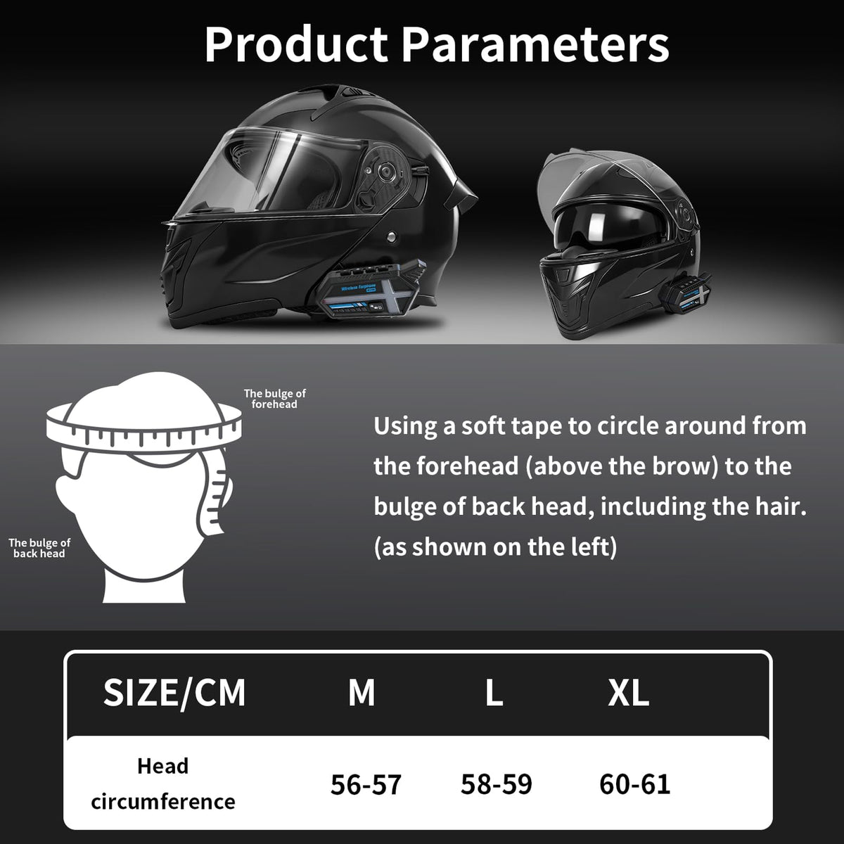 DOT Approved Flip Up Full Face Motorcycle Helmet with Dual Visor K1813