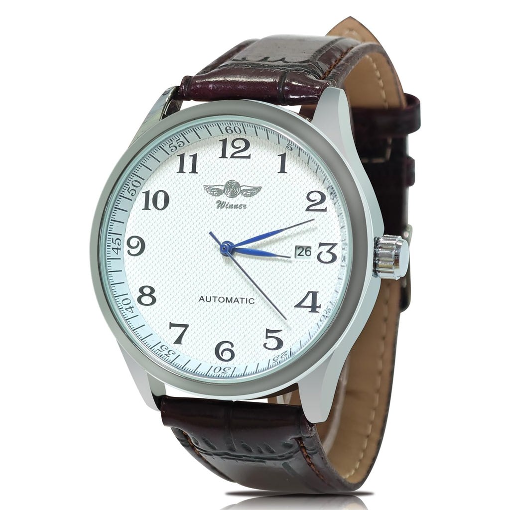 Mechanical Watch Automatic Self-Winding White Dial Blue Hands L892865