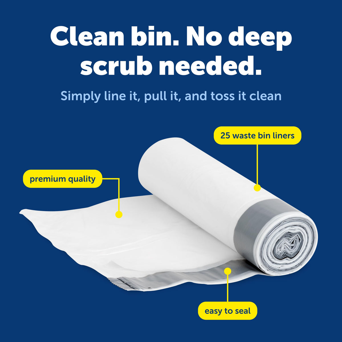 25 Count Litter Box Waste Bin Liners H2287