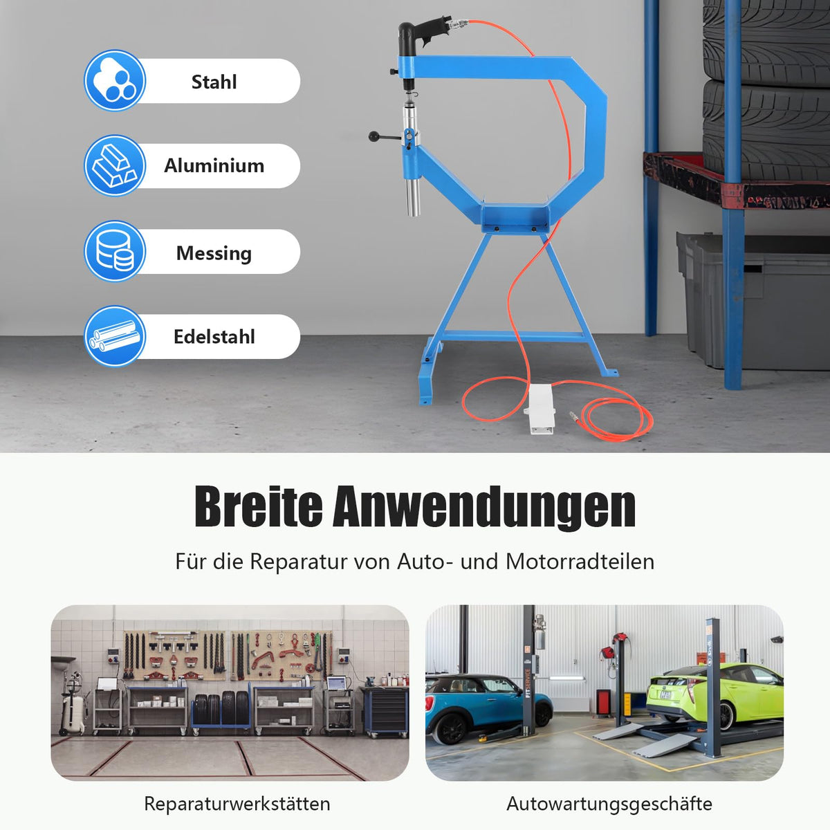 Pneumatic Planishing Hammer, 3 Anvils X8947