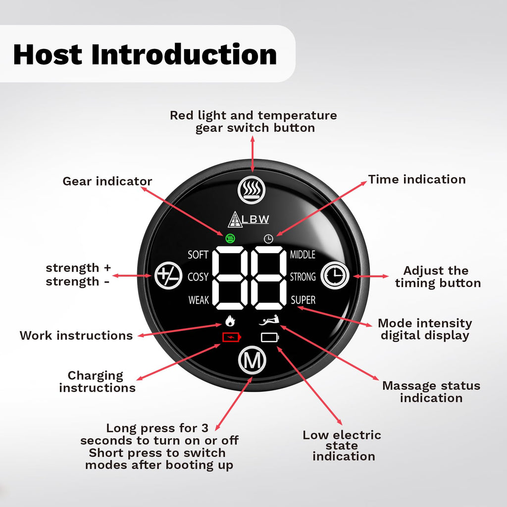Cordless Heated Foot Massager Wrap with Red Light U355742