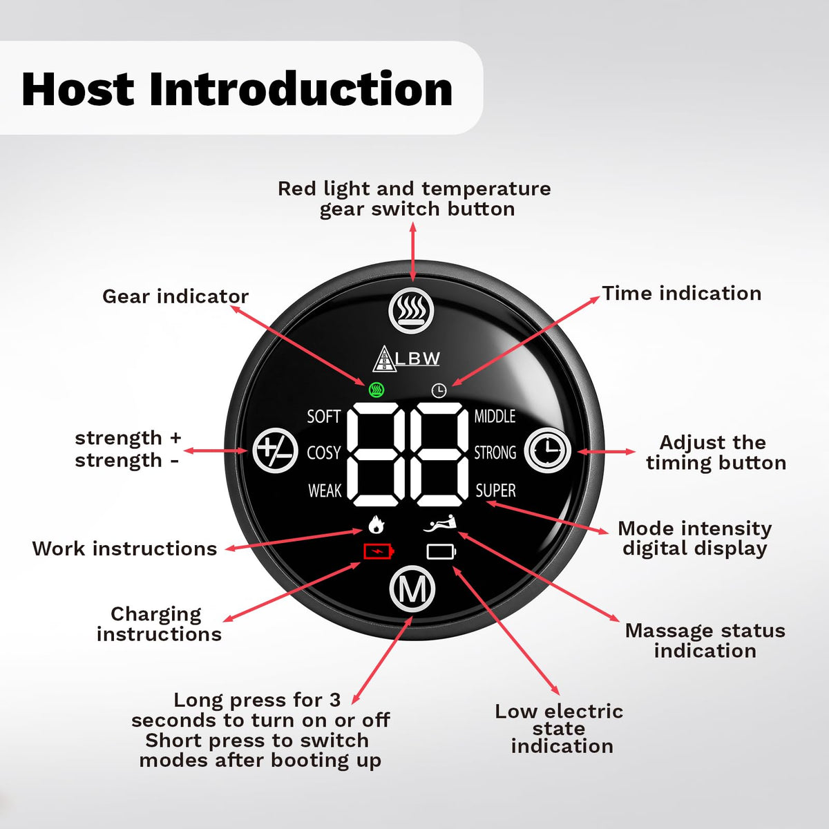 Cordless Heated Foot Massager Wrap with Red Light U355742