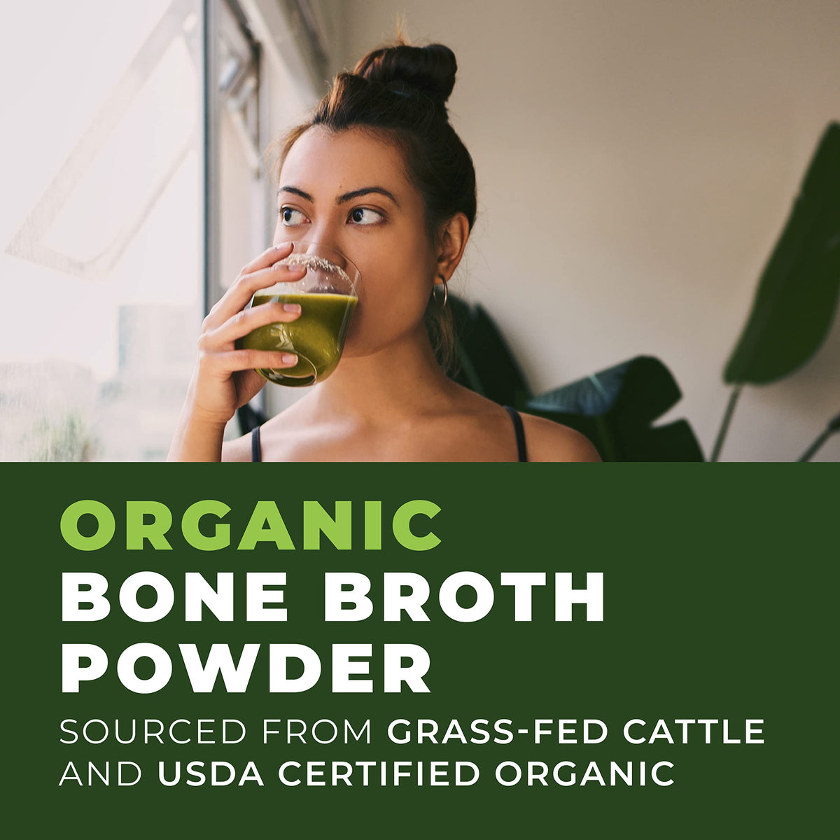 Organic Grass Fed Beef Bone Broth Protein Powder 16oz D645