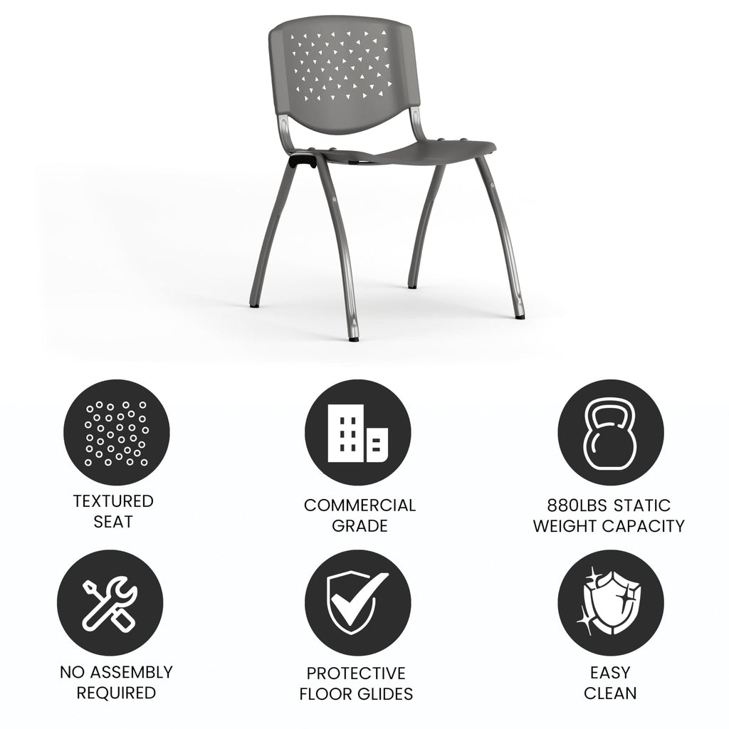 Gray Plastic Stack Chair P76263