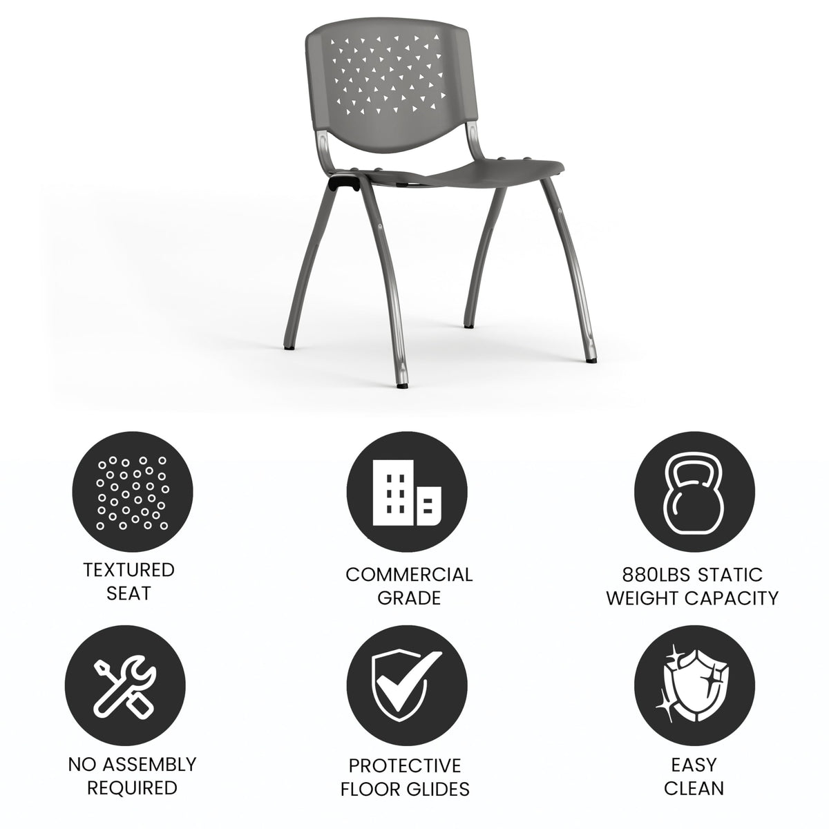 Gray Plastic Stack Chair P76263