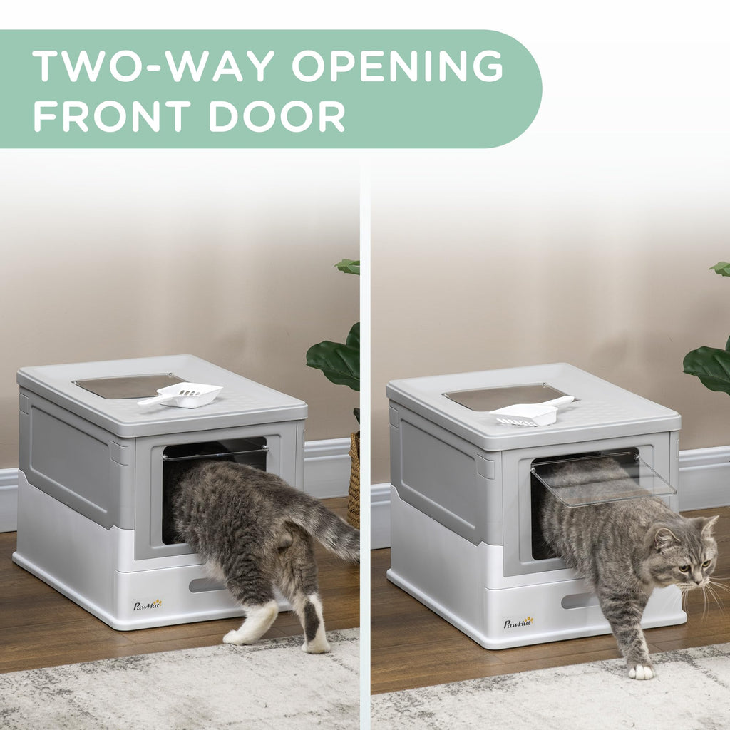 Fully Enclosed Cat Litter Box with Scoop A285