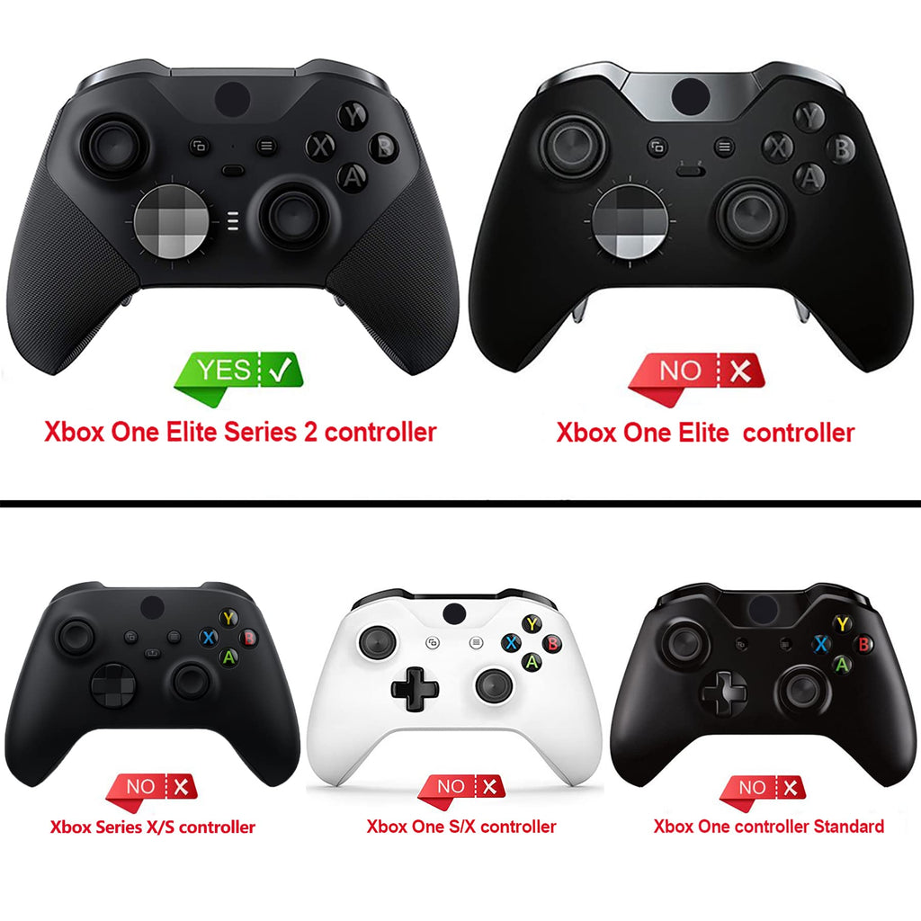 Anti Slip Silicone Case Cover for Xbox Elite Wireless Controller Series 2 with Thumb Grip Caps - Black A127