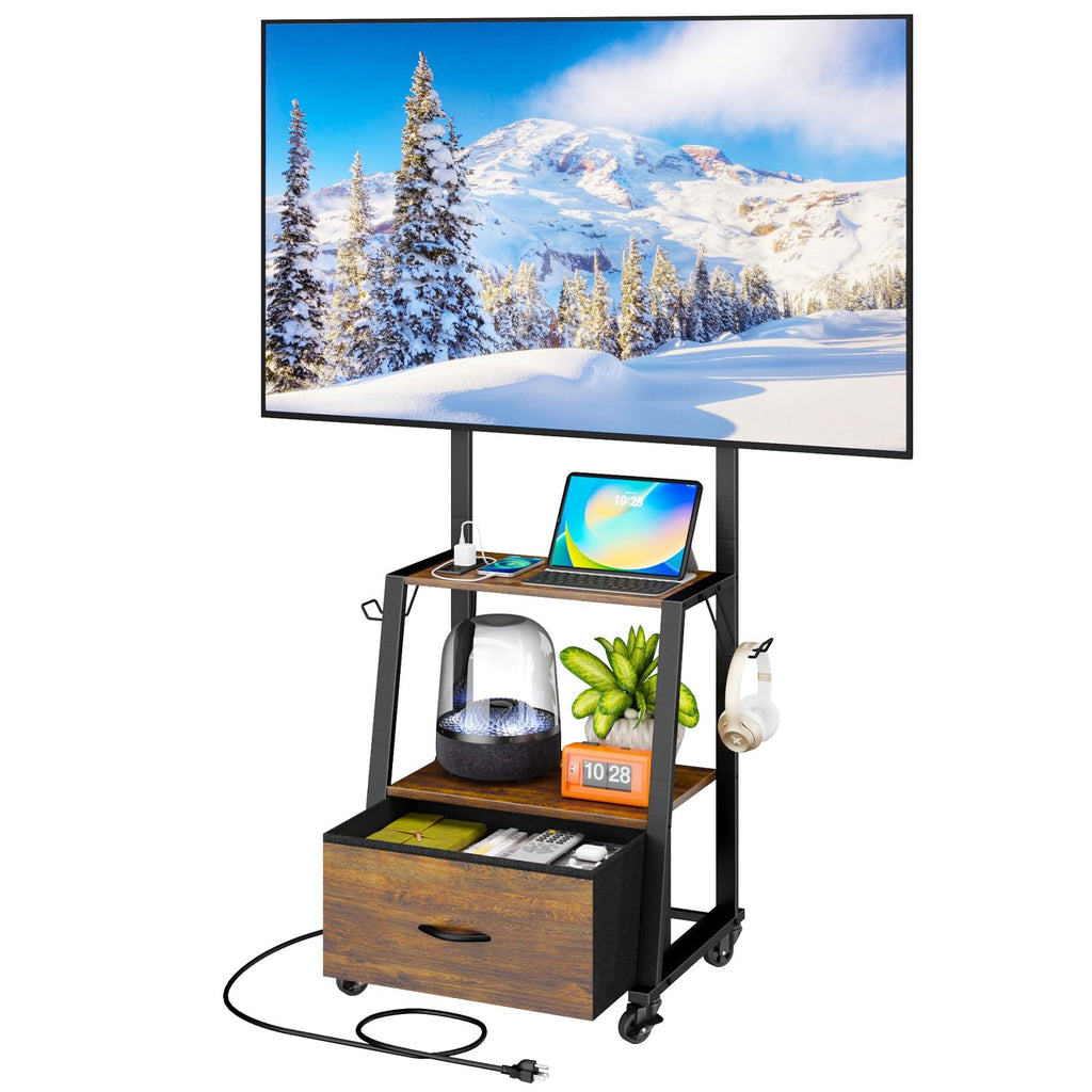 Rolling TV Stand on Wheels for 32-55 Inch TVs D3081