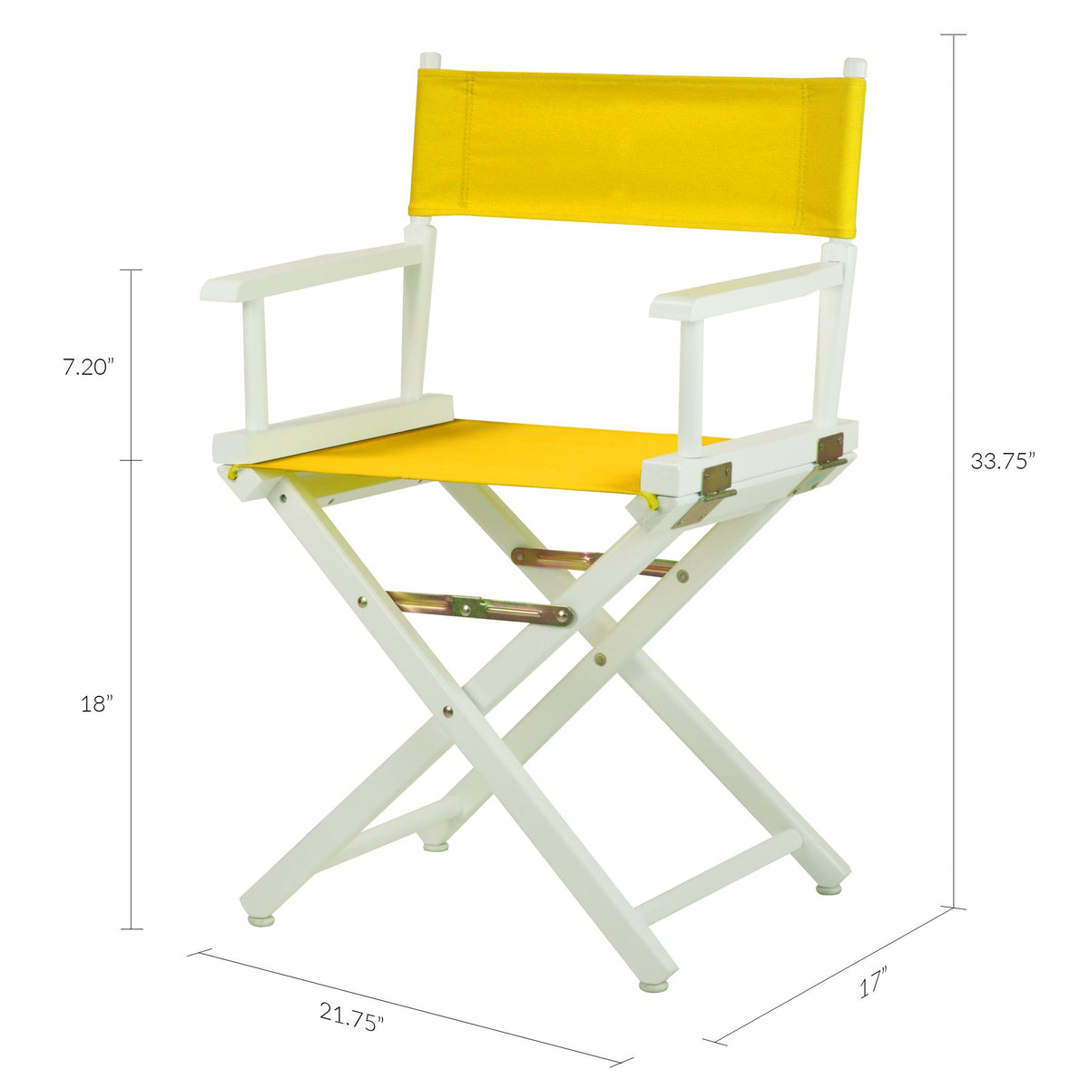 White Frame-Gold Canvas Director Chair C38189
