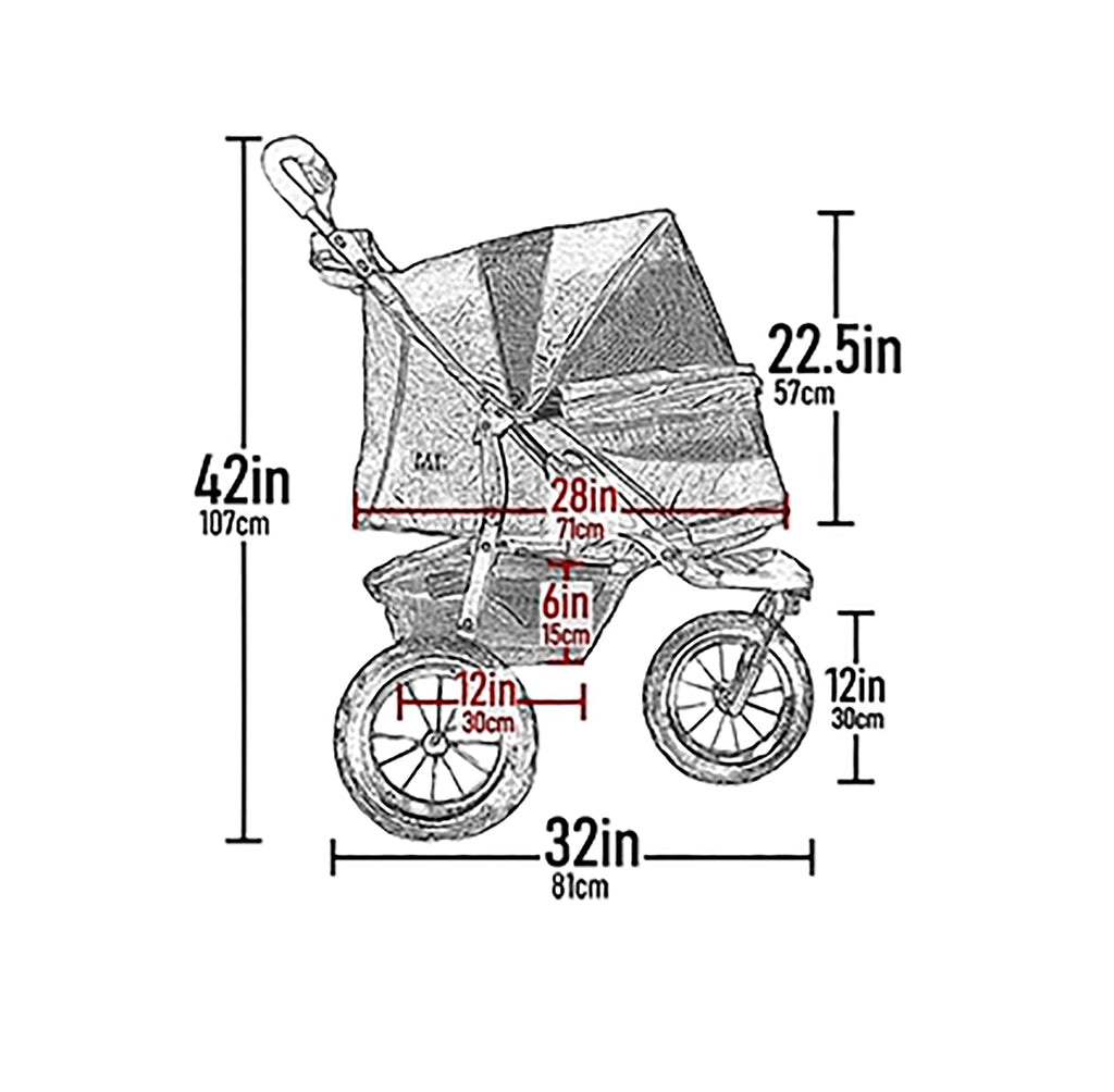 Pet Stroller for Cats Dogs Y714