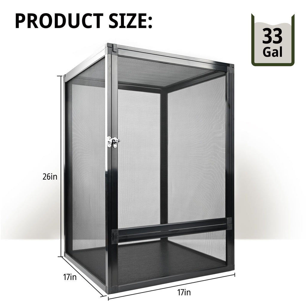 33 Gallon 26"x17"x17" Mesh Screen Reptile Enclosure S429349