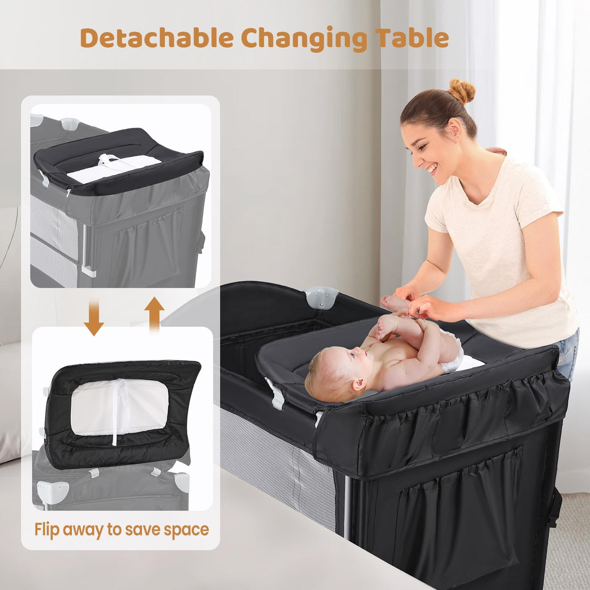 5-in-1 Pack and Play with Bassinet and Changing Table S852912
