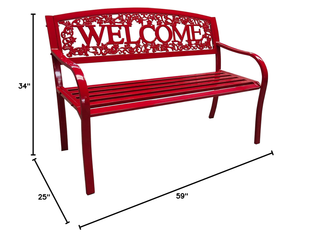 Metal Welcome Bench V8186