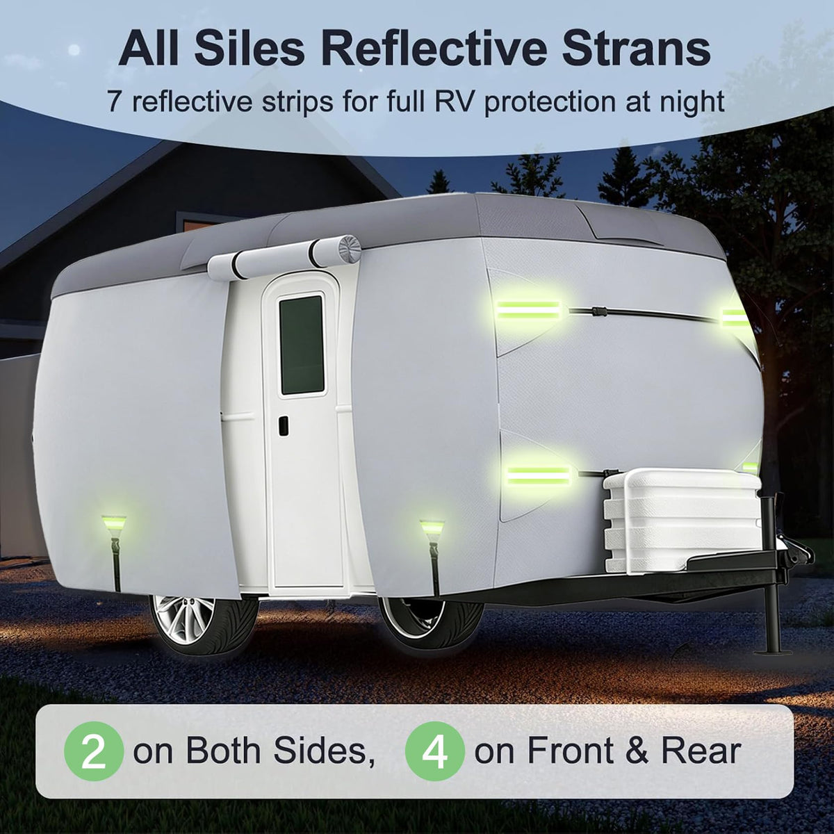 7 Layers Waterproof Fiberglass Travel Trailer Cover D44023