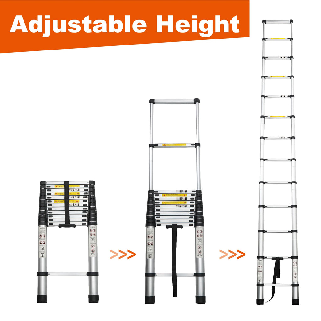 16.5FT Aluminum Telescoping Ladder, 300LB Capacity U2777