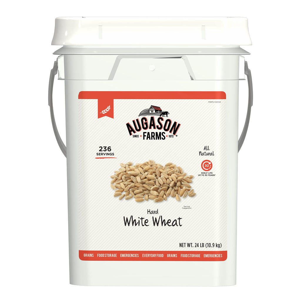 Hard White Wheat Emergency Food Storage 24 Pound Pail X39375