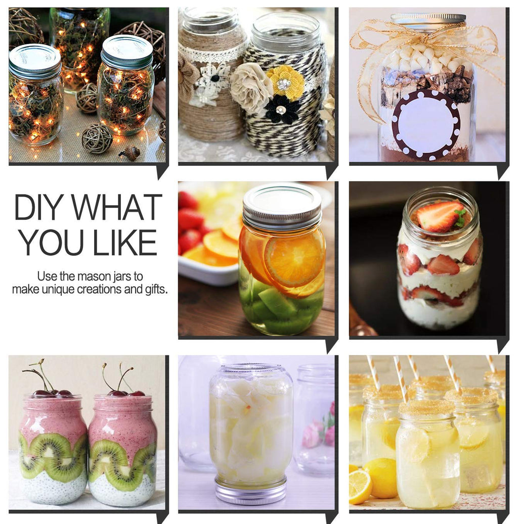 16oz Regular Mouth Mason Jars 12 Pack J66838