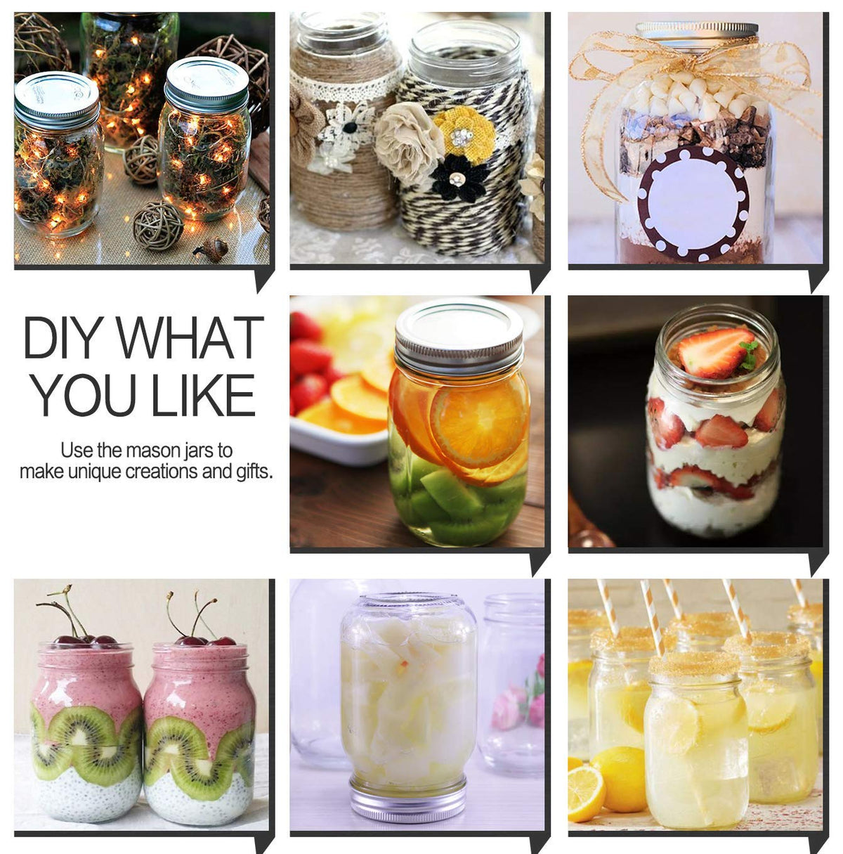 16oz Regular Mouth Mason Jars 12 Pack J66838