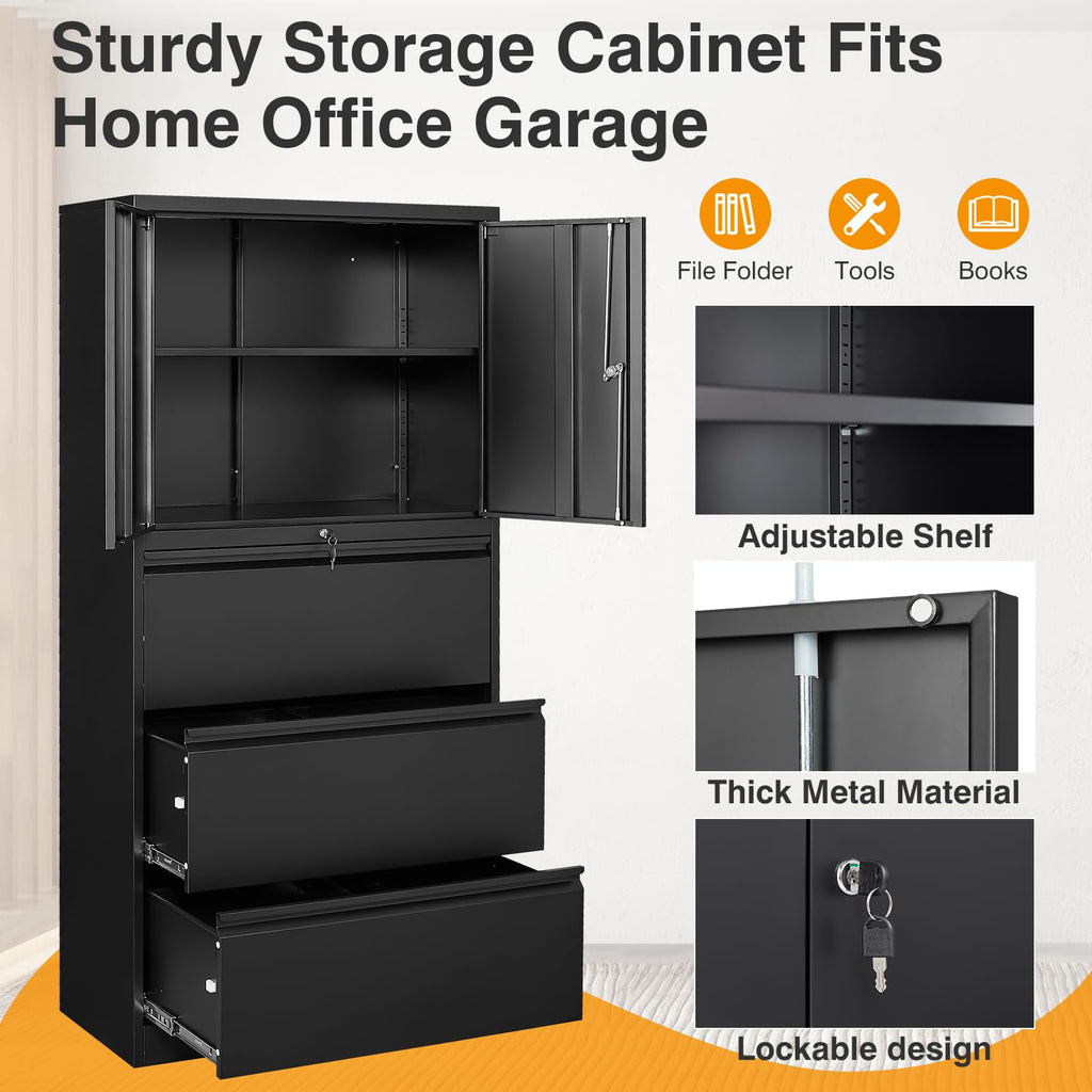 3 Drawer Metal Lockable File Cabinet P487