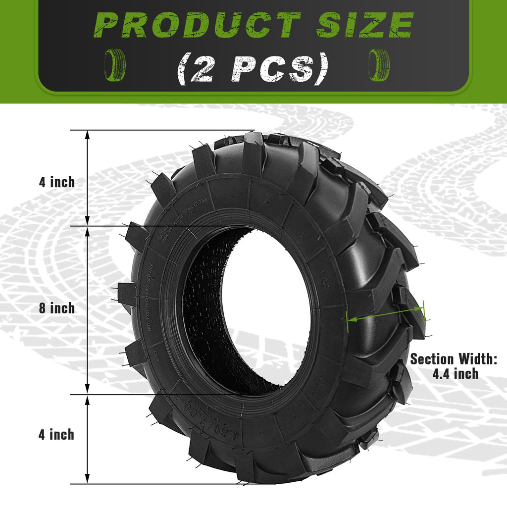 2 PCS 4.80/4.00-8 Tubeless Lawn Garden Tires L685
