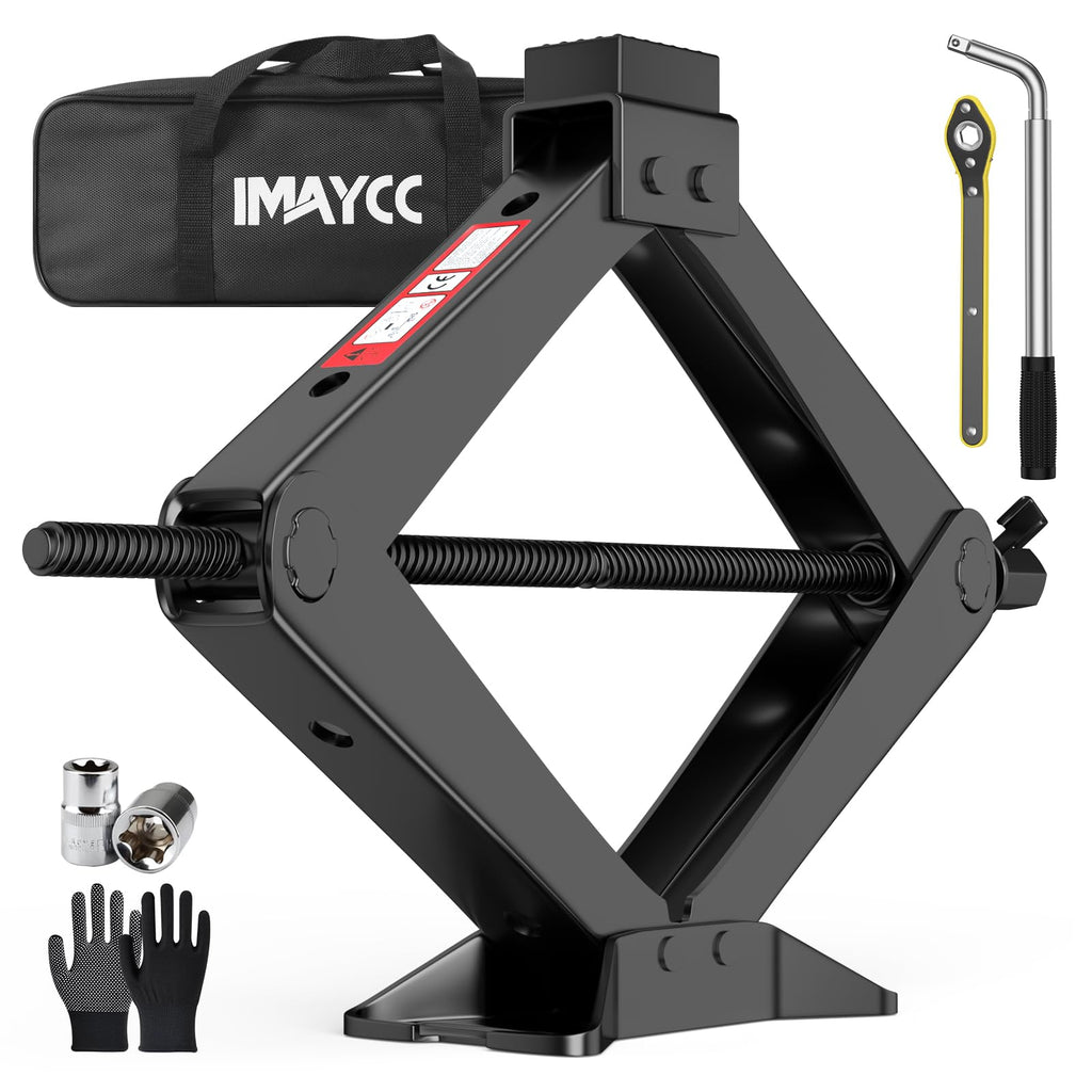 3 Ton Portable Scissor Jack with Lug Wrench H1045